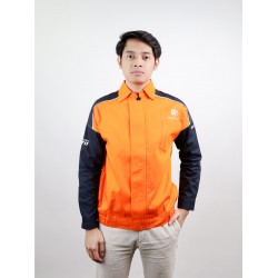 Orange-Black Corporate Collar Shirt          