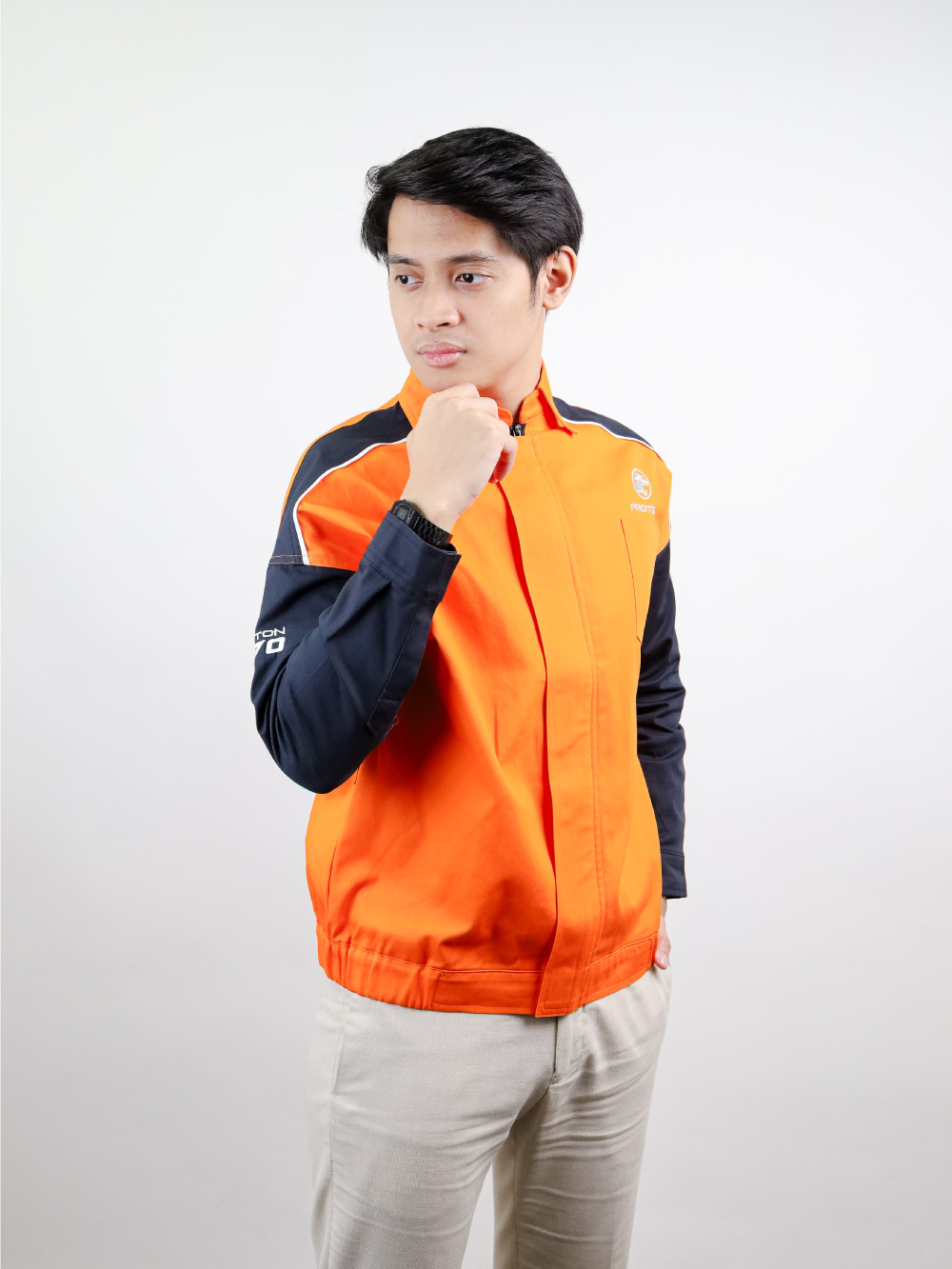 Orange-Black Corporate Collar Shirt Orange-Black Corporate Collar Shirt