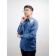 Blue Long-Sleeve Corporate Collar Shirt Blue Long-Sleeve Corporate Collar Shirt